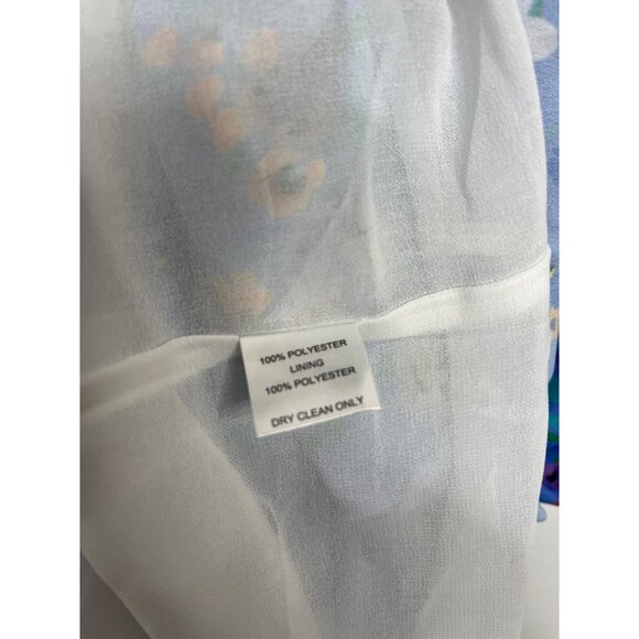 LaRoque Blue Floral Midi Dress XS NWT Ruffle Hem Romantic Cottagecore Boho - Picture 6 of 9